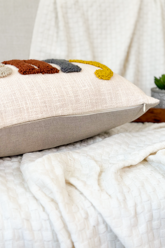 Personalized 2 Sided Pillow Cover with colored Back